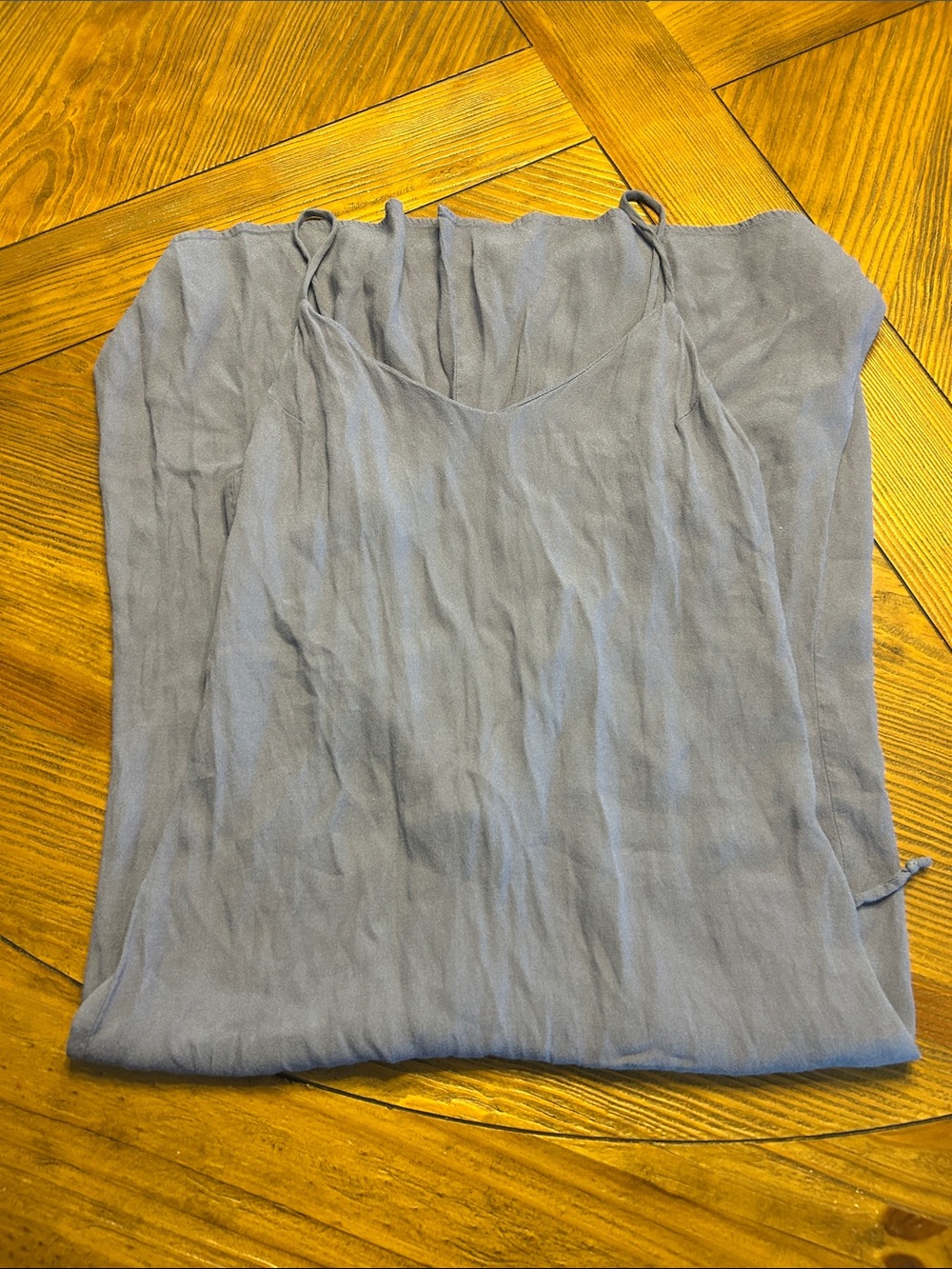 Reformation Light Blue Slip Camisole with V-Neck